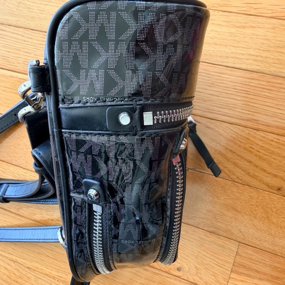 Michael Kors Black Rhea Patent Mini Backpack main image 7